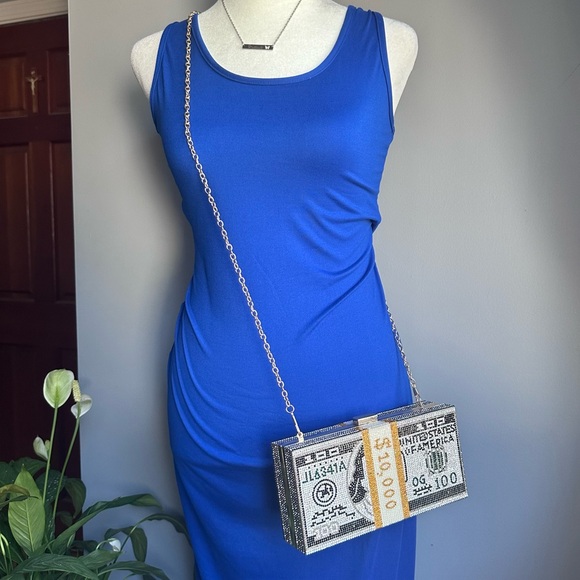 Royal Blue Scoop Neck Bodycon Maxi Dress 💙 - Picture 8 of 8